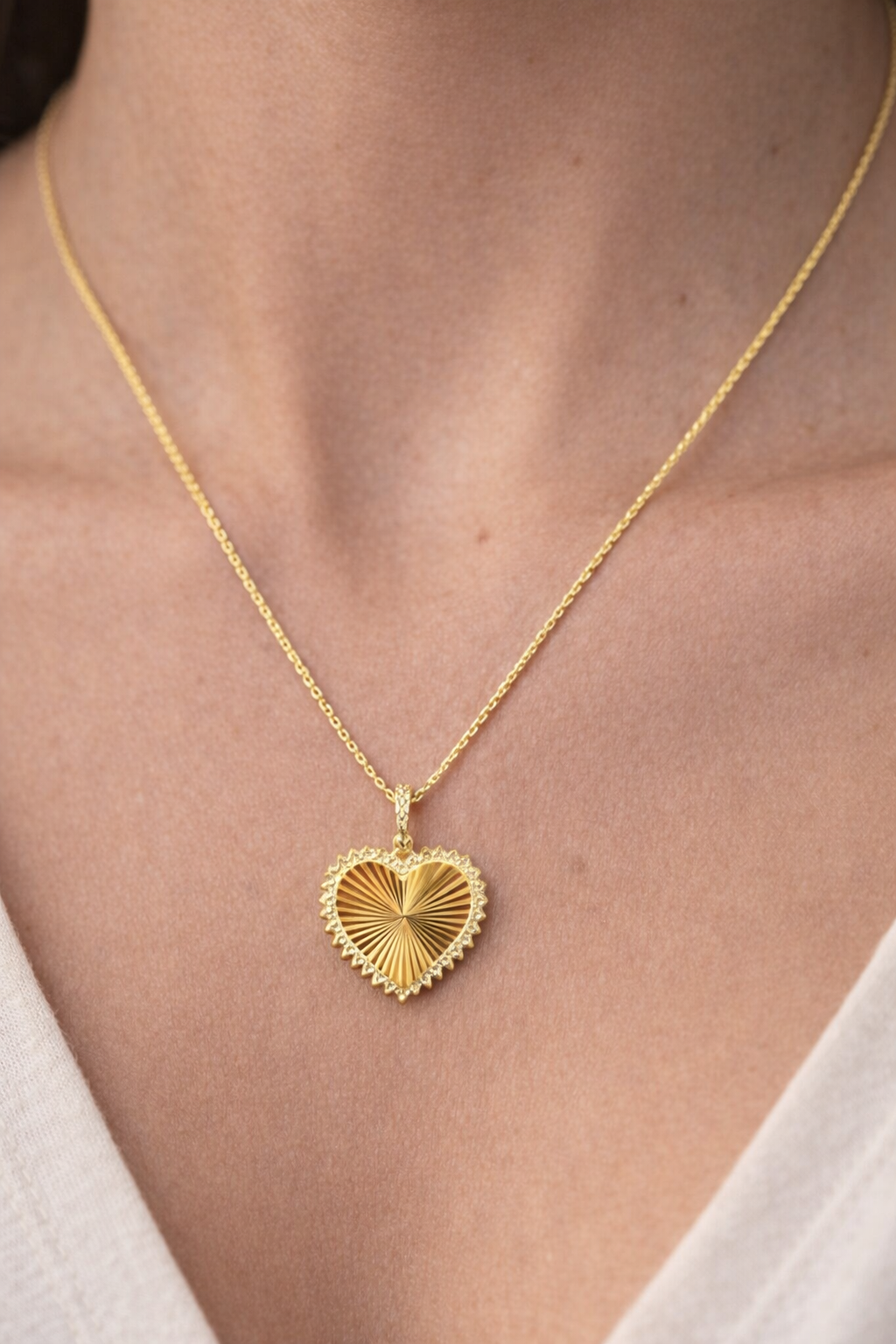 14 Ayar Altın - Kalpli Kolye