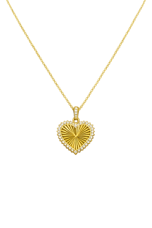 14 Ayar Altın - Kalpli Kolye