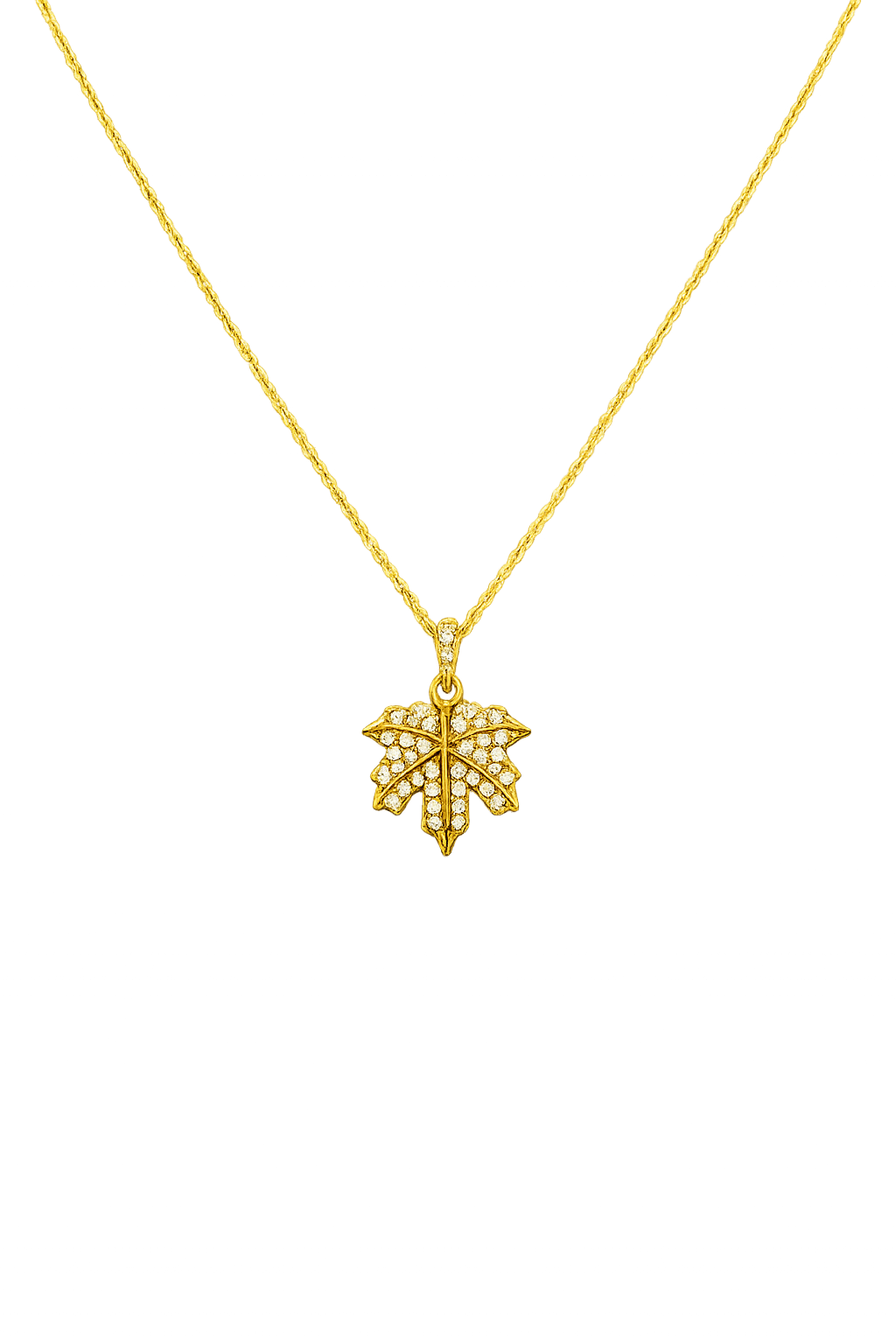 14 Ayar Altın - Yaprak Kolye