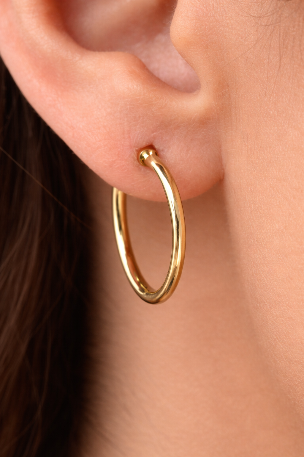 14 Ayar Altın - Vintage Halka Küpe