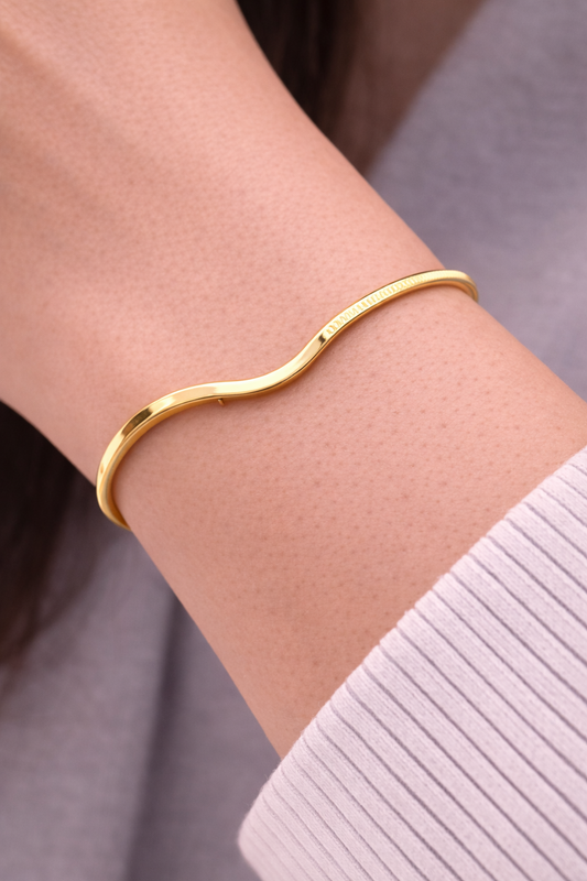 14 Ayar Altın - Dalga Kelepçe