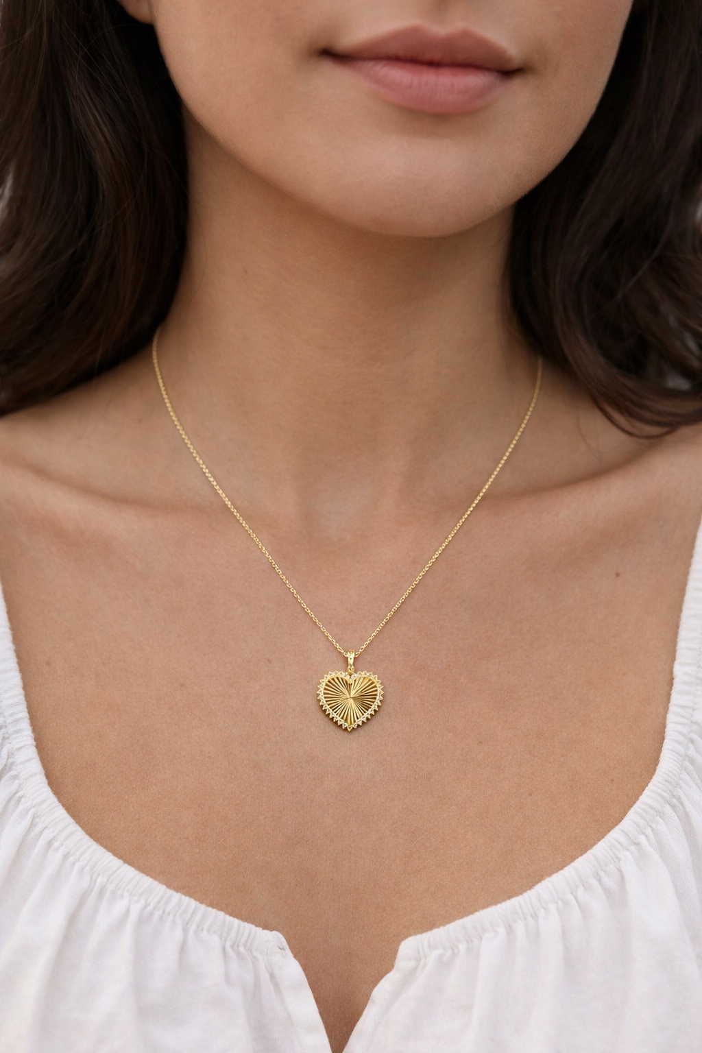 14 Ayar Altın - Kalpli Kolye