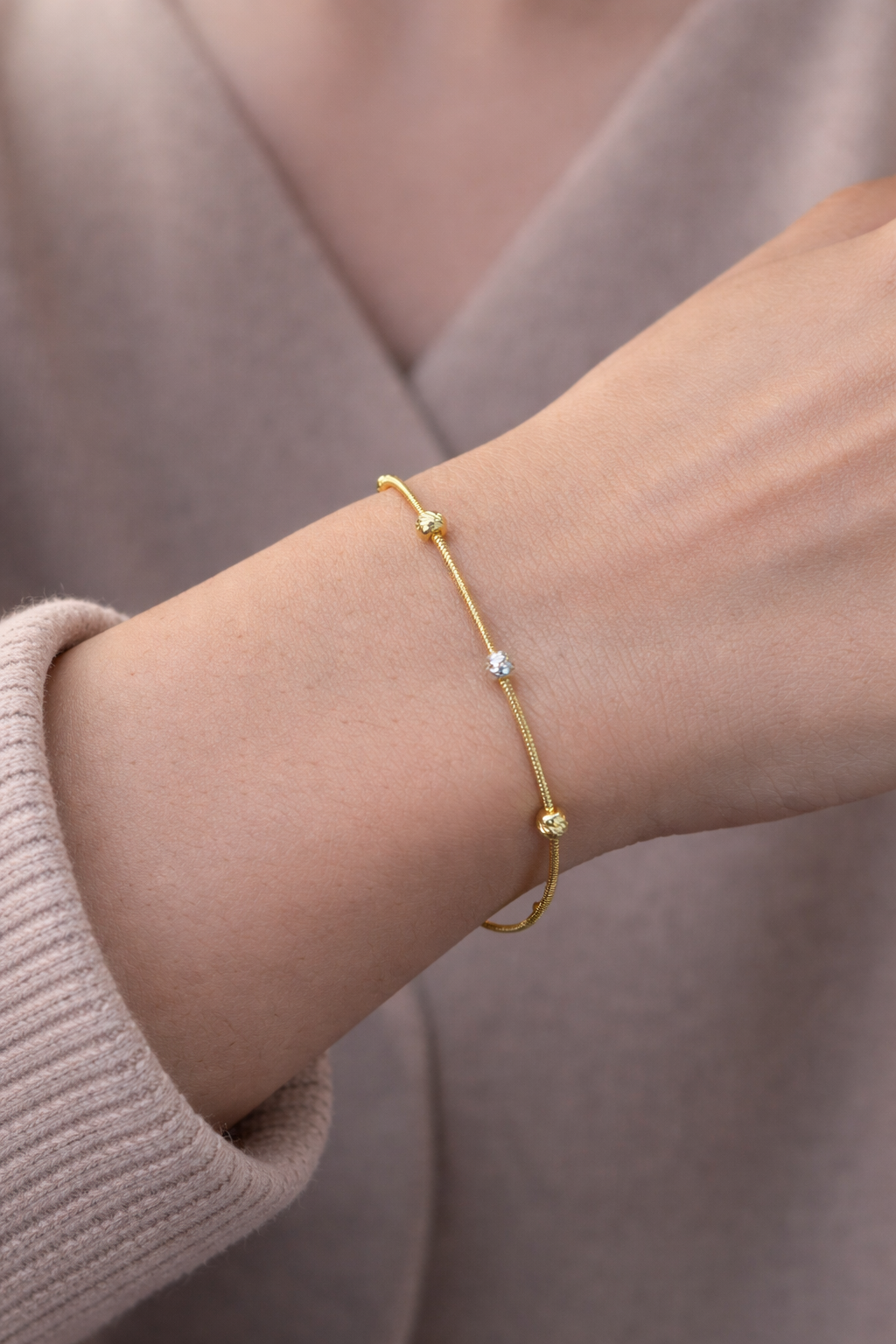 14 Ayar Altın - Dorikalı Balık Sırtı Bileklik