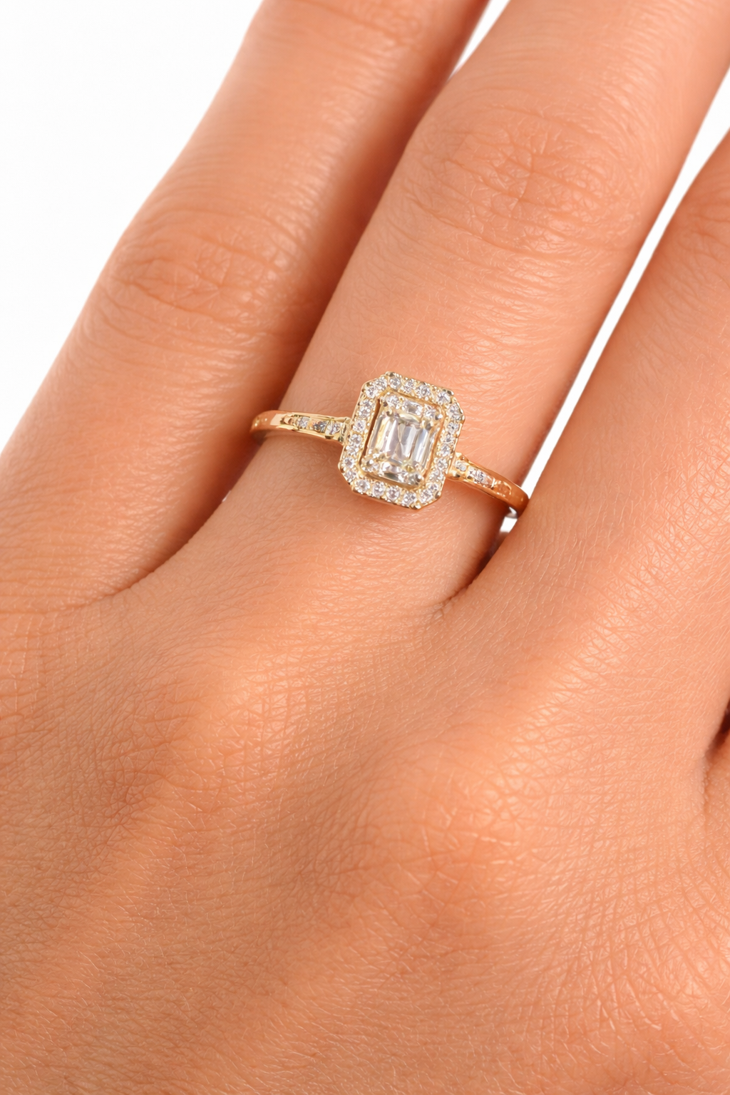 14 Ayar Altın - Gold Baget Yüzük