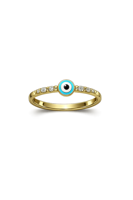 14 Ayar Altın - Nazarboncuklu Yüzük