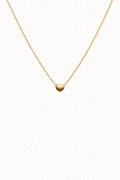 14 Ayar Altın Minimal Kalp Kolye