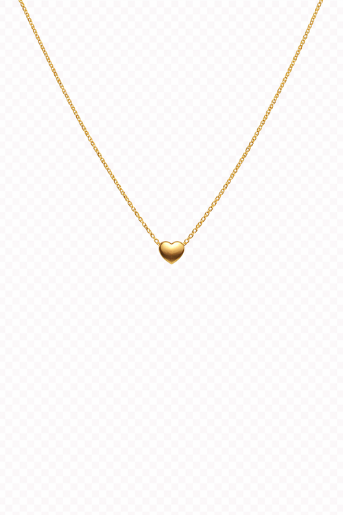 14 Ayar Altın Minimal Kalp Kolye