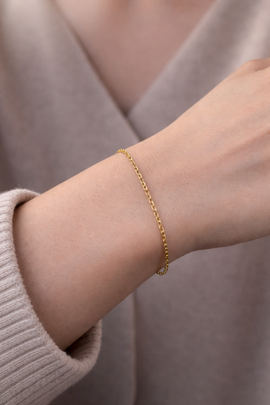 14 Ayar Altın - İnce İtalyan Bileklik