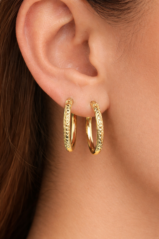 14 Ayar Altın - Kelemli Küpe