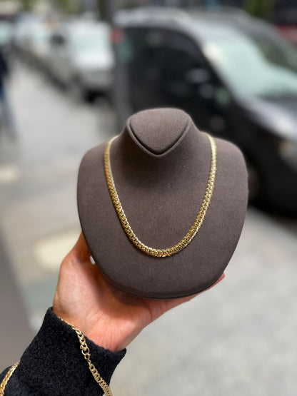 14 Ayar Altın - Parlak Gurmet Zincir 45 Cm